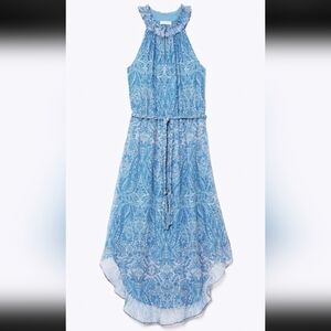 Ramy Brook Jolie Dress Blue Paisley Print Large